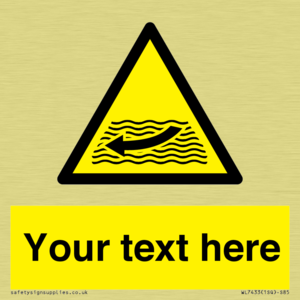 Custom Warning strong river flows